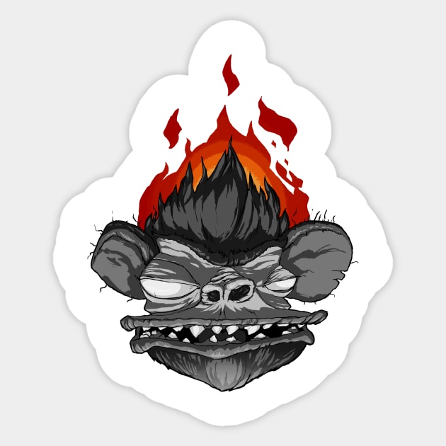 bad monkey Sticker by sebstadraws